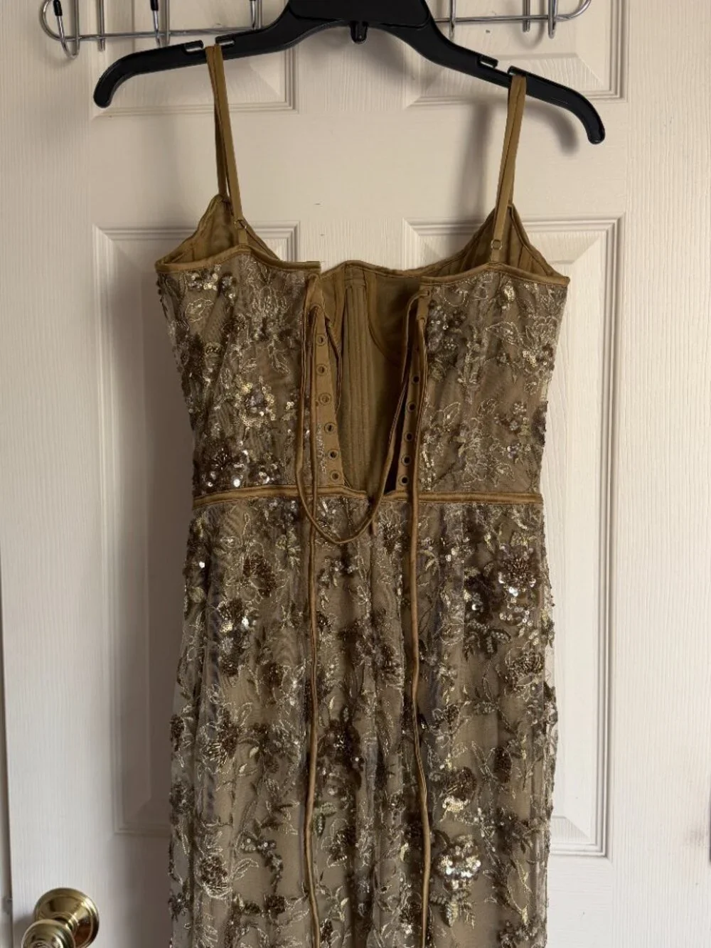 House of CB Naima Dress - Olive Bronze NWT - Picture 3 of 7